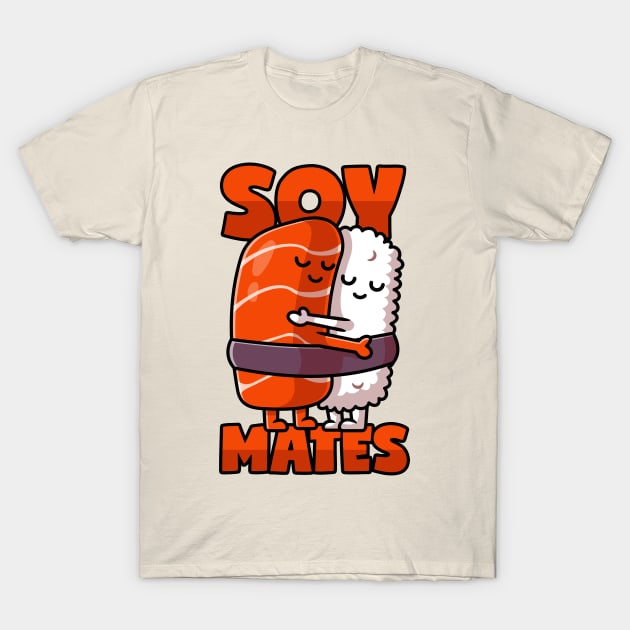 Sushi Soul Mates with Soy Sauce T-Shirt by voidea